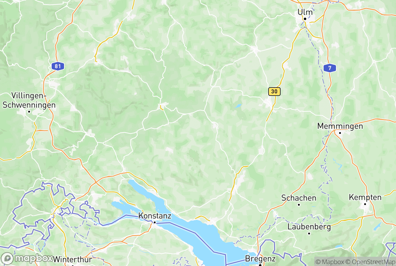 Karte von der Region und Umgebung mit den betreuten Orten